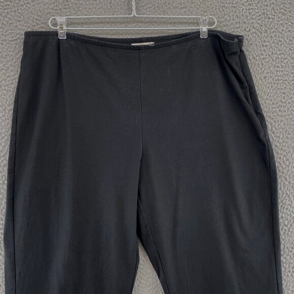 Eileen Fisher Pants Womens Extra Large Black Tapered Leg Stretch Ankle Career - Picture 2 of 11